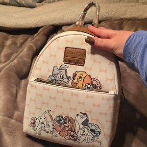 Loungefly Disney Pet Pals Cream Backpack